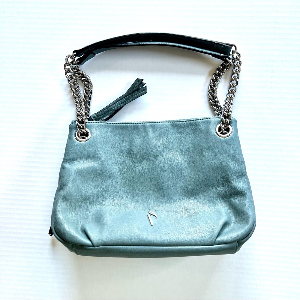 Simply Vera Vera Wang Blue Handbag purse With Silver Hardware